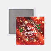 Aimant Merry Christmas, glitter and sparkle (Recto/Verso)