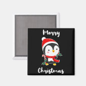 Aimant Merry Christmas Penguin (Recto/Verso)