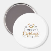 Aimant Merry Christmas Snowflakes (Recto/Verso)