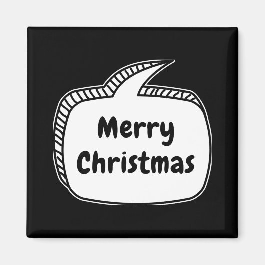 Aimant Merry Christmas Speech Bubble Toddler T Shirt (Devant)