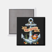 Aimant Merry Cruisemas 2025 Nautical Cruise Christmas Fam (Recto/Verso)