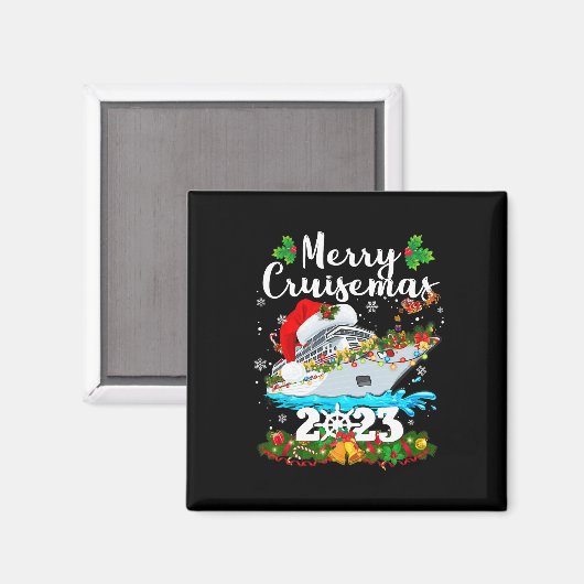Aimant Merry Cruisemas croisière en famille Noël 2023 Amu (Recto/Verso)