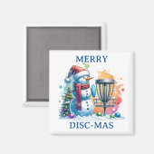 Aimant Merry Disk-mas | Jour de golf sur disque (Recto/Verso)