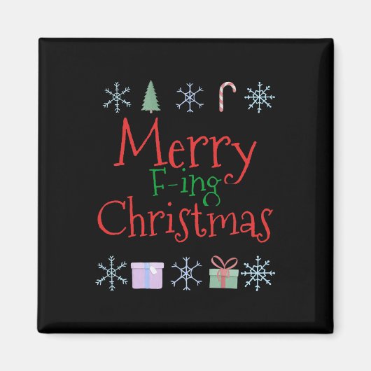 Aimant Merry Foring (f) Noël Funny Sarcastic Quo (Devant)