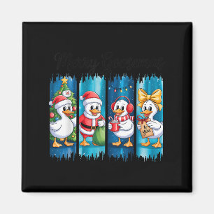 Aimant Merry Goosemas Fête de Noël Canards de Fête