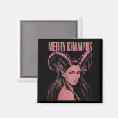 Aimant Merry Krampus Ironic Lilith Christmas Dark Feminin (Recto/Verso)