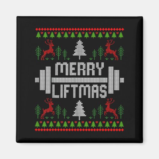 Aimant Merry Liftmas - Trainer Ugly Style Christmas (Devant)