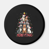 Aimant Merry Pitmas Pitbull Dog Ugly Christmas Sweater Tr (Devant)
