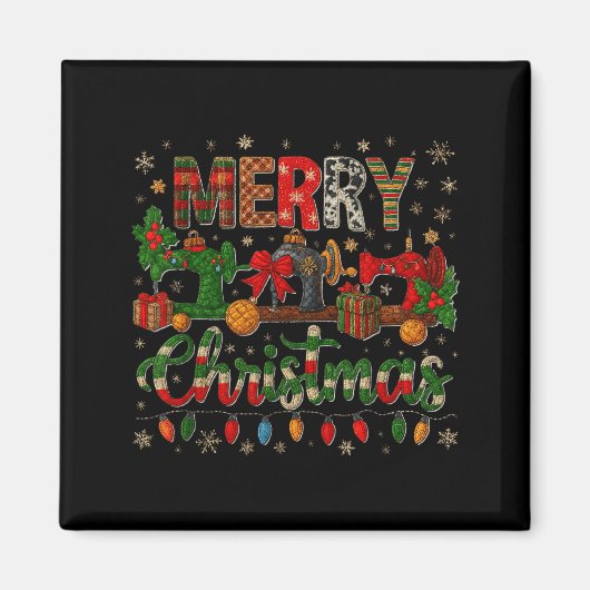 Aimant Merry Quiltmas Quilter Sewing Retreat Pajama Chris (Devant)