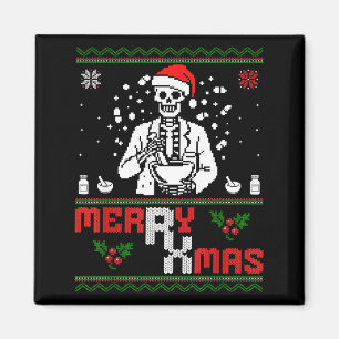 Aimant Merry Rx Mas squelette pharmacien technicien en ph