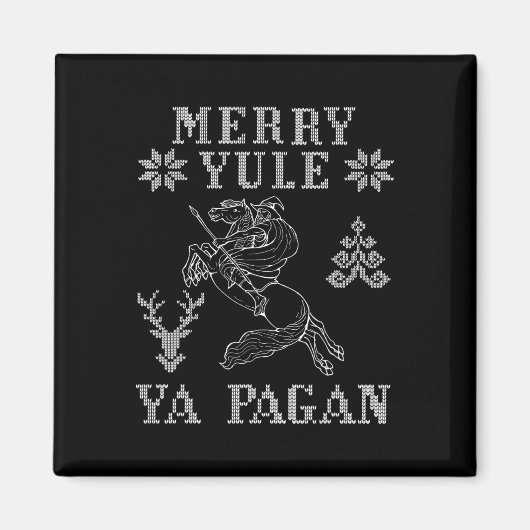 Aimant Merry Yule Ya Pagan Odin On Sleipnir Viking Christ (Devant)