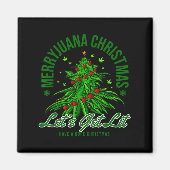 Aimant Merryjuana Christmas Christmas Weed T Roll (Devant)