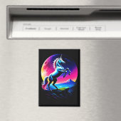 Aimant Merveilleuse Licorne Colorée Sauvage (In Situ (Lave-vaisselle))