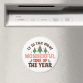 Aimant Merveilleux temps Retro Super vacances de Noël (In Situ (Lave-vaisselle))