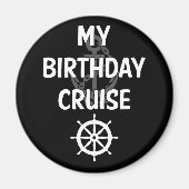 Aimant Mes accessoires de bateau de croisière d'anniversa (Devant)