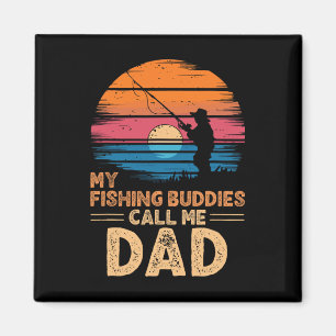 Aimant Mes amis de pêche m'appellent Papa Retro Vintage G