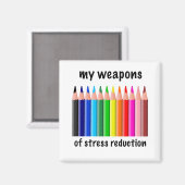 Aimant Mes armes de réduction du stress pour coloristes (Recto/Verso)