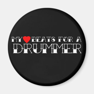 Aimant Mes battements de coeur pour un batteur