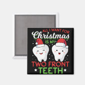 Aimant Mes deux dents de devant de Noël (Recto/Verso)