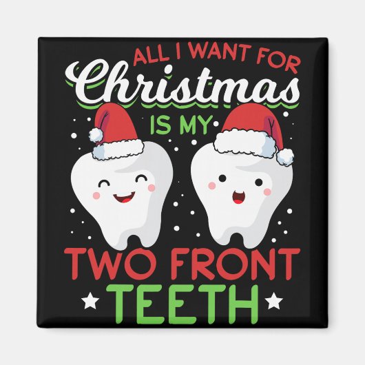Aimant Mes deux dents de devant de Noël (Devant)