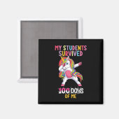 Aimant Mes élèves ont survécu 100 jours de moi professeur (Recto/Verso)