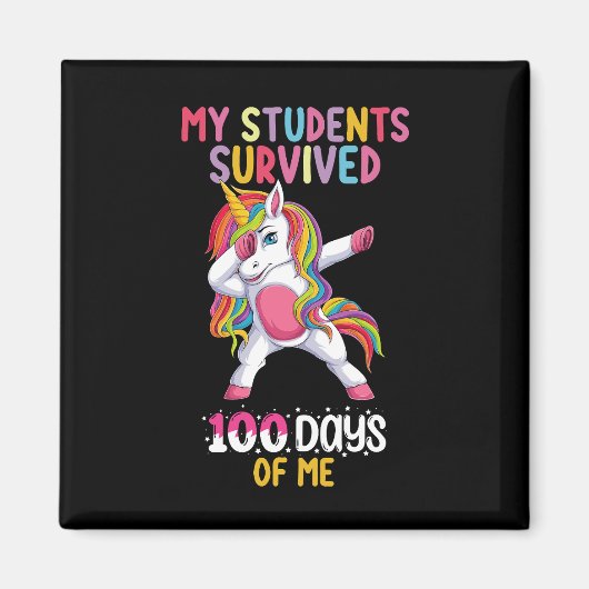 Aimant Mes élèves ont survécu 100 jours de moi professeur (Devant)