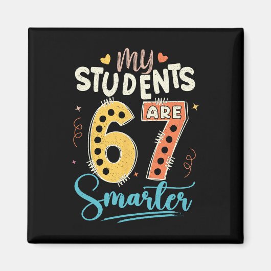Aimant Mes élèves sont 67 jours plus intelligents Profess (Devant)