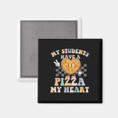 Aimant Mes Étudiants Ont Une Pizza-Mon coeur (Recto/Verso)