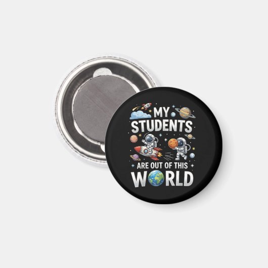 Aimant Mes étudiants sont dans ce monde spatial (Recto/Verso)