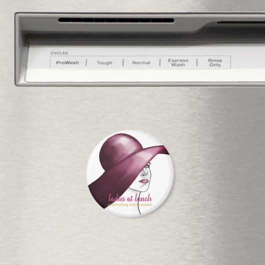 Aimant Mesdames au déjeuner - Elegant Keepsaké Magnet! (In Situ (Lave-vaisselle))