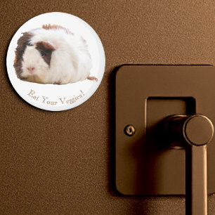 Aimant Message blanc Brown adorable de coutume de cobaye