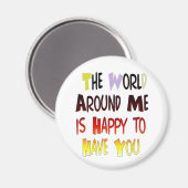 Aimant Message d'accueil puissant : un devis motivant (Recto/Verso)