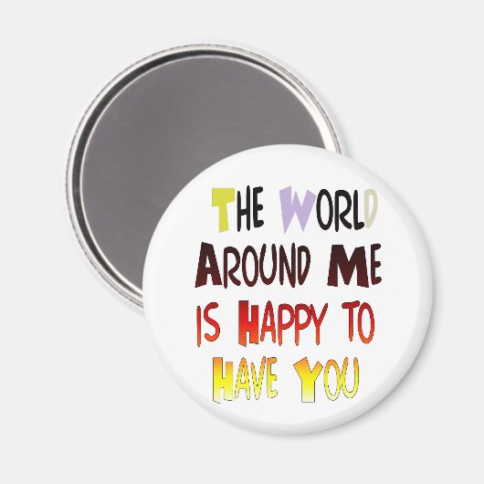 Aimant Message d'accueil puissant : un devis motivant (Recto/Verso)