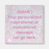 Aimant Message de motivation personnalisé (Devant)