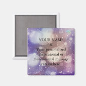 Aimant Message de motivation personnalisé Parties scintil (Recto/Verso)