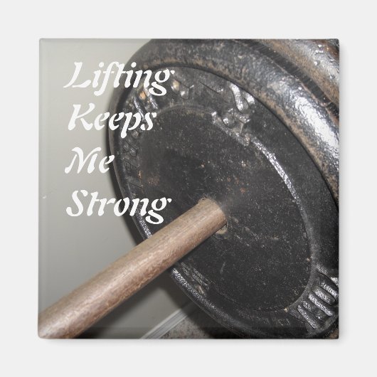 Aimant Message de motivation pour la musculation (Devant)