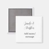Aimant Message de nom de couple de mariage date romantiqu (Recto/Verso)
