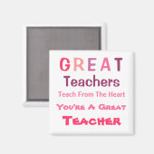 Aimant Message des Grands Enseignants Roses (Recto/Verso)