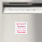 Aimant Message des Grands Enseignants Roses (In Situ (Lave-vaisselle))