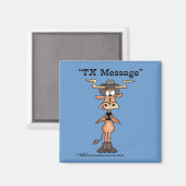 Aimant Message Longhorn TX (Recto/Verso)