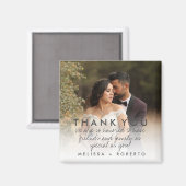 Aimant Message mariage de Merci photo (Recto/Verso)