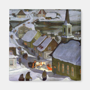 Aimant Messe de minuit, tableau de Clarence Gagnon