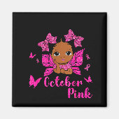 Aimant Messy Bun In October We Wear Nk Breast Cancer Blac (Devant)