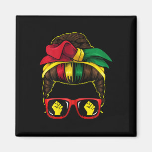 Aimant Messy Bun Power Fist Junetdix Melanin African Am