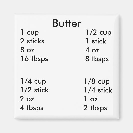 Aimant Mesures du beurre (Devant)