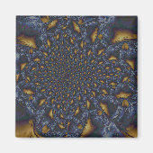 Aimant Métal Moulé or et argent bleu (Devant)