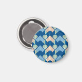 Aimant Metallic blue geometric diamond shapes (Recto/Verso)