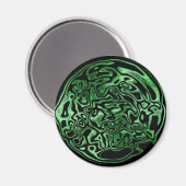Aimant métallique vert fondu (Recto/Verso)