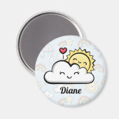 Aimant Météo mignonne (Recto/Verso)