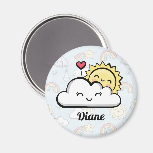 Aimant Météo mignonne (Recto/Verso)